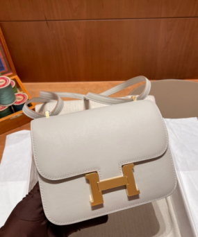 에르메스 콘스탄스18 크레 금장 스위프트